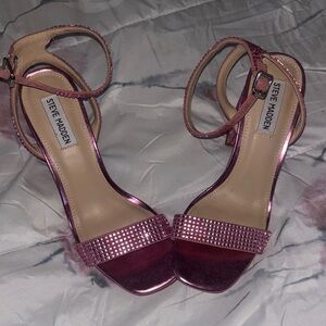 Steve Madden Pink Rhinestone Heels for Formal Events